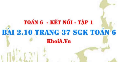 Bài 2.10 trang 37 SGK Toán 6 tập 1 Kết nối tri thức